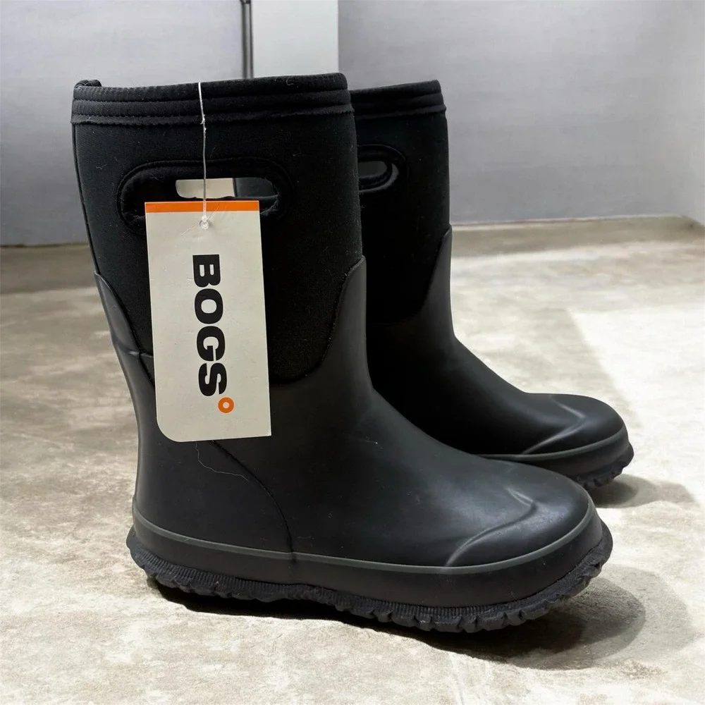 NEW BOGS Youth Waterproof Winter Boots 78755-001 Grasp Black Size 3